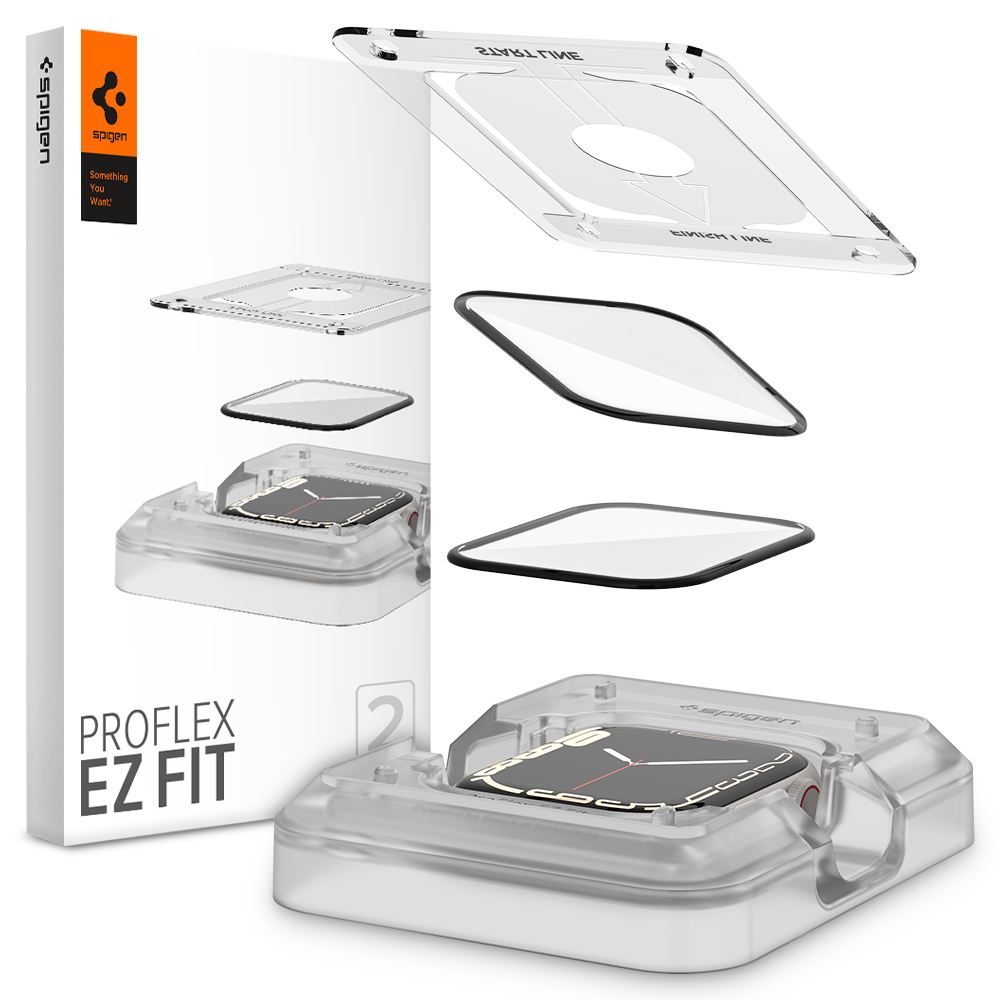 Spigen ProFlex EZ Fit 2 Pack - Apple Watch 9/8/7 41mm (1)
