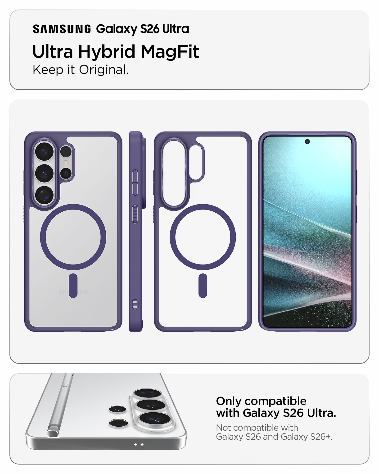 Spigen Ultra Hybrid MagSafe, deep purple - Samsung Galaxy S26 Ultra (15)