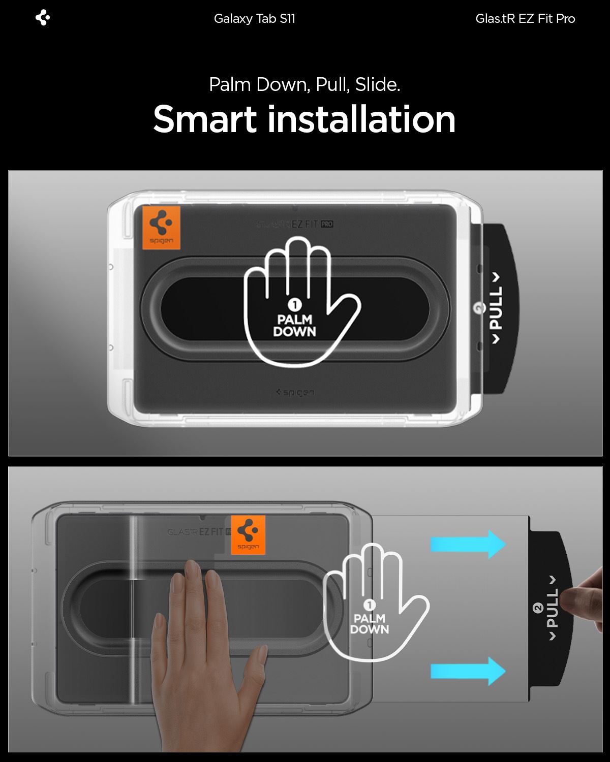Spigen Glass tR EZ Fit Pro 1 Pack, transparency - Samsung Galaxy Tab S11 (11)