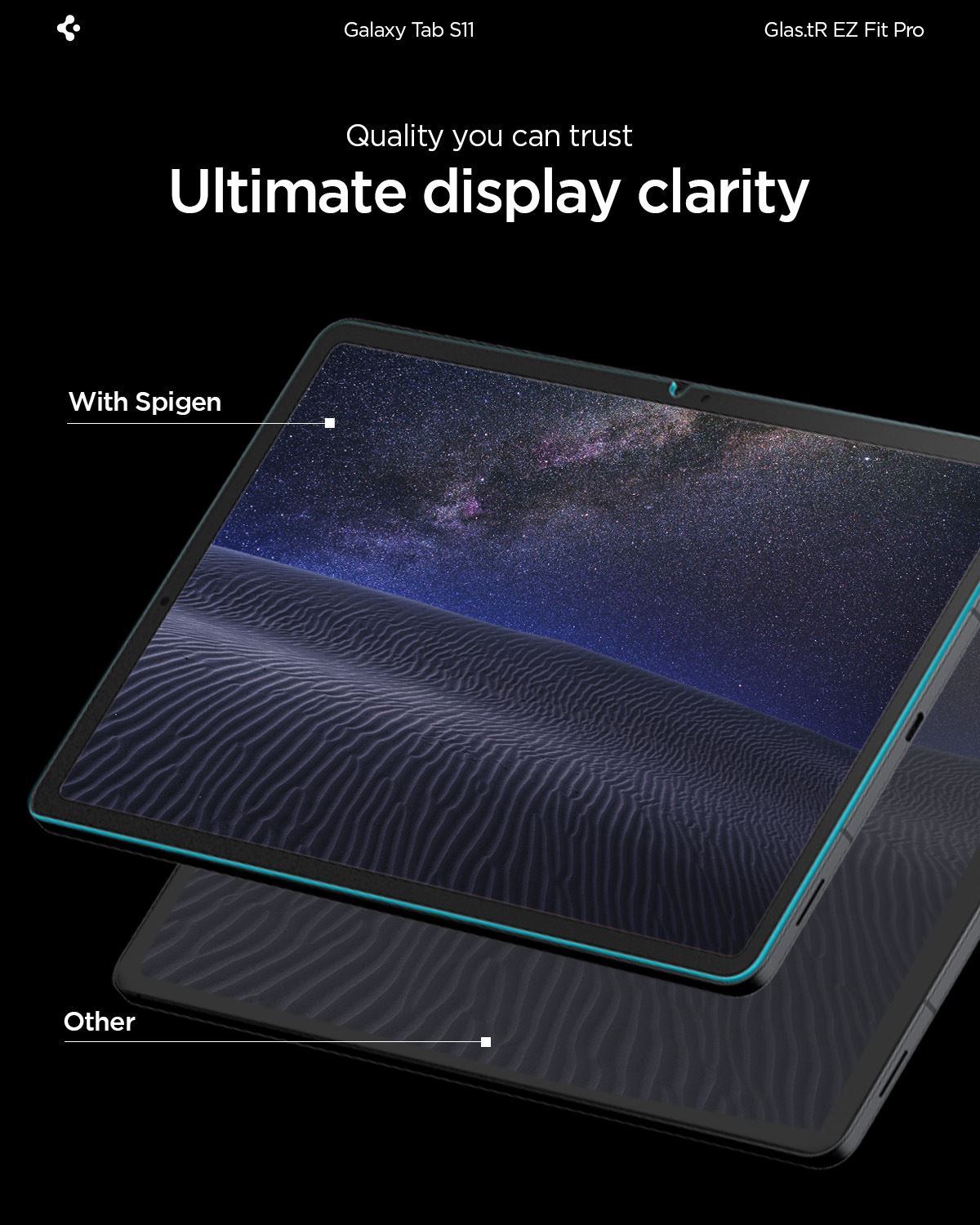 Spigen Glass tR EZ Fit Pro 1 Pack, transparency - Samsung Galaxy Tab S11 (9)