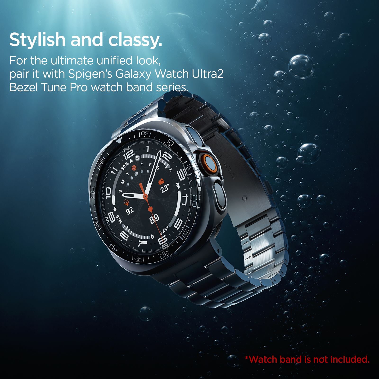 Spigen Bezel Tune Pro (Diver), black - Samsung Galaxy Watch Ultra 2 47mm (15)
