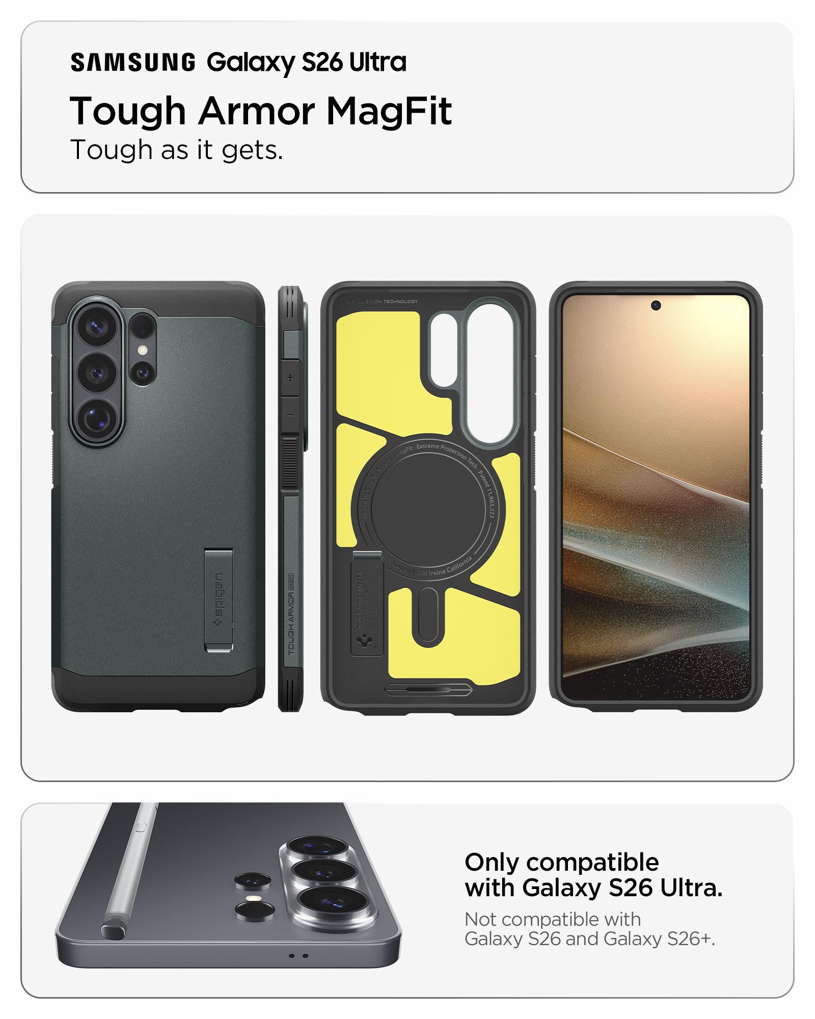 Spigen Tough Armor MagSafe, abyss green - Samsung Galaxy S26 Ultra (10)