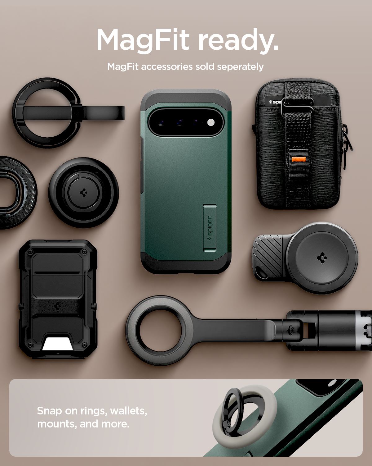 Spigen Tough Armor MagSafe, abyss green - Google Pixel 11 (17)