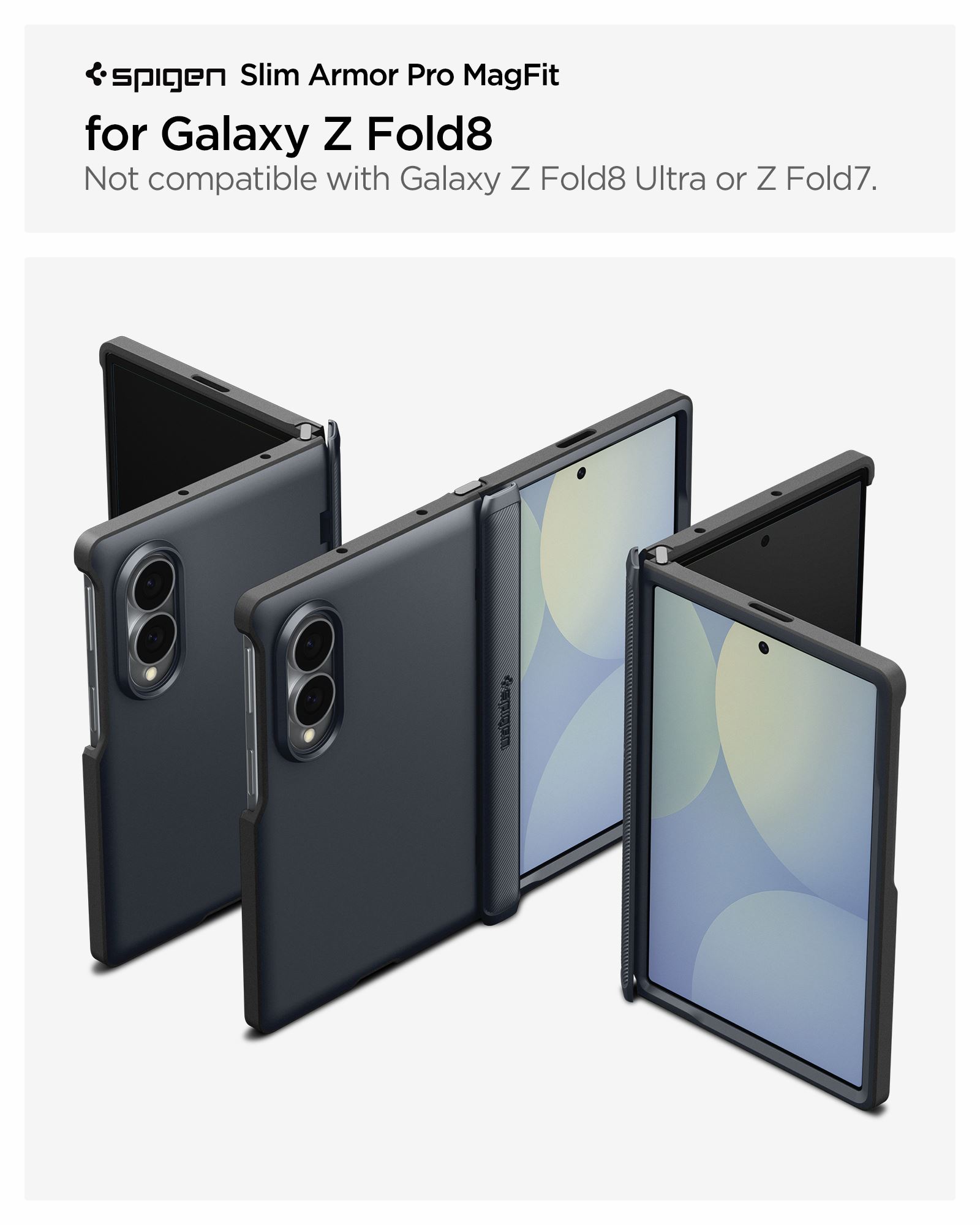 Spigen Slim Armor Pro MagSafe, metal slate - Samsung Galaxy Z Fold8 (14)