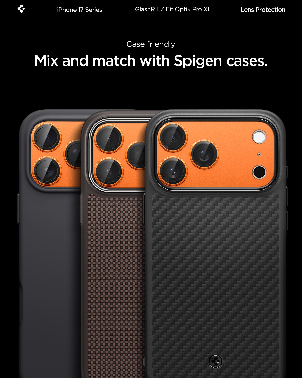 Spigen Glass tR EZ Fit Optik Pro XL 1 Pack, orange - iPhone 17 Pro (16)