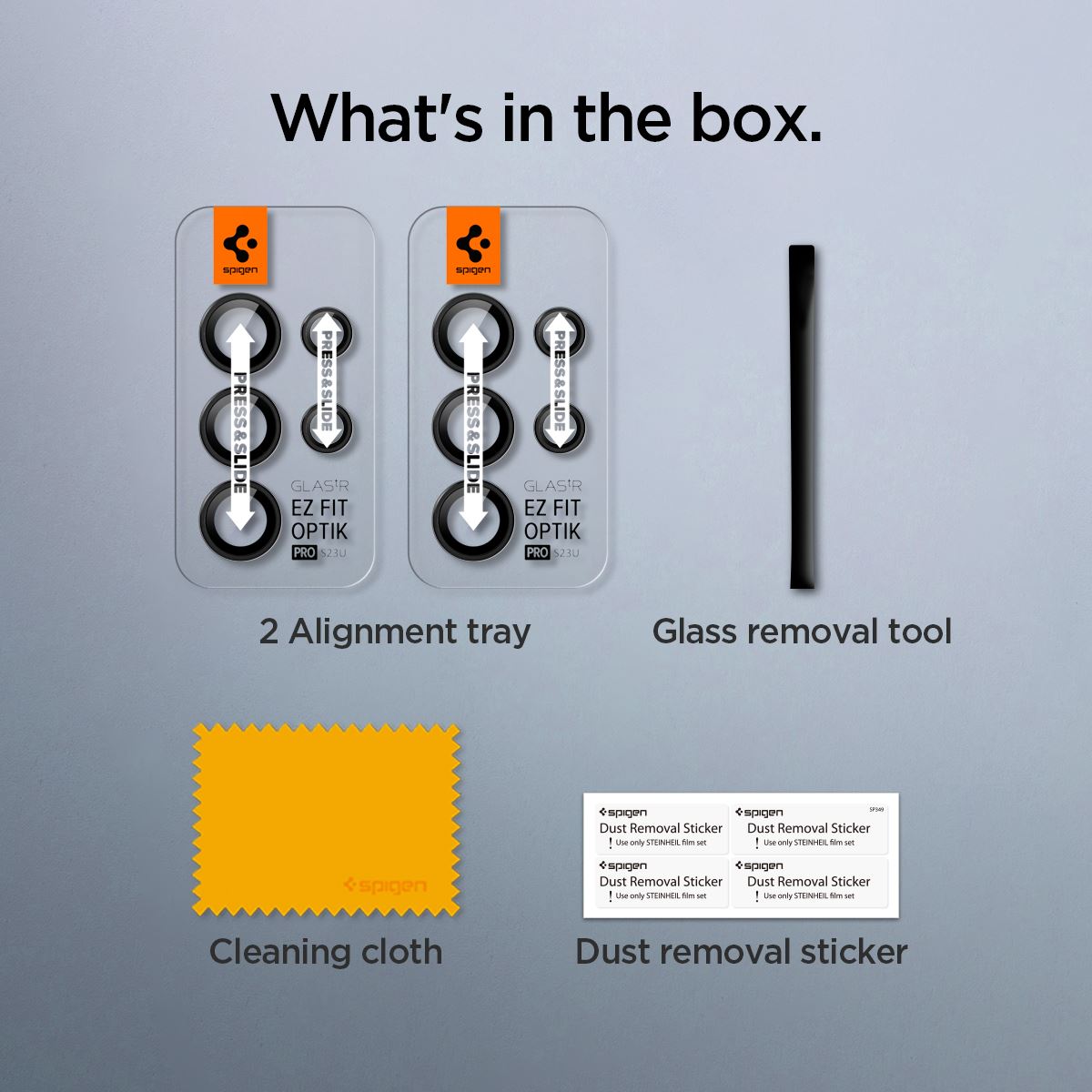 Spigen Glass EZ Fit Optik Pro 2 Pack, black - Samsung Galaxy S23 Ultra (14)