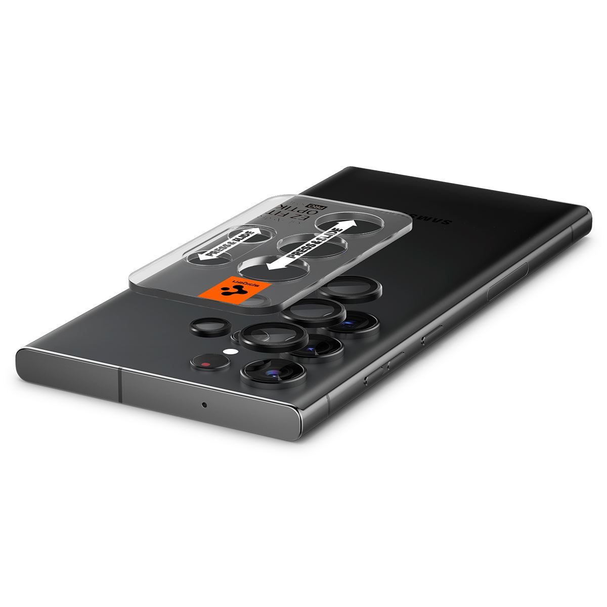 Spigen Glass EZ Fit Optik Pro 2 Pack, black - Samsung Galaxy S23 Ultra (6)