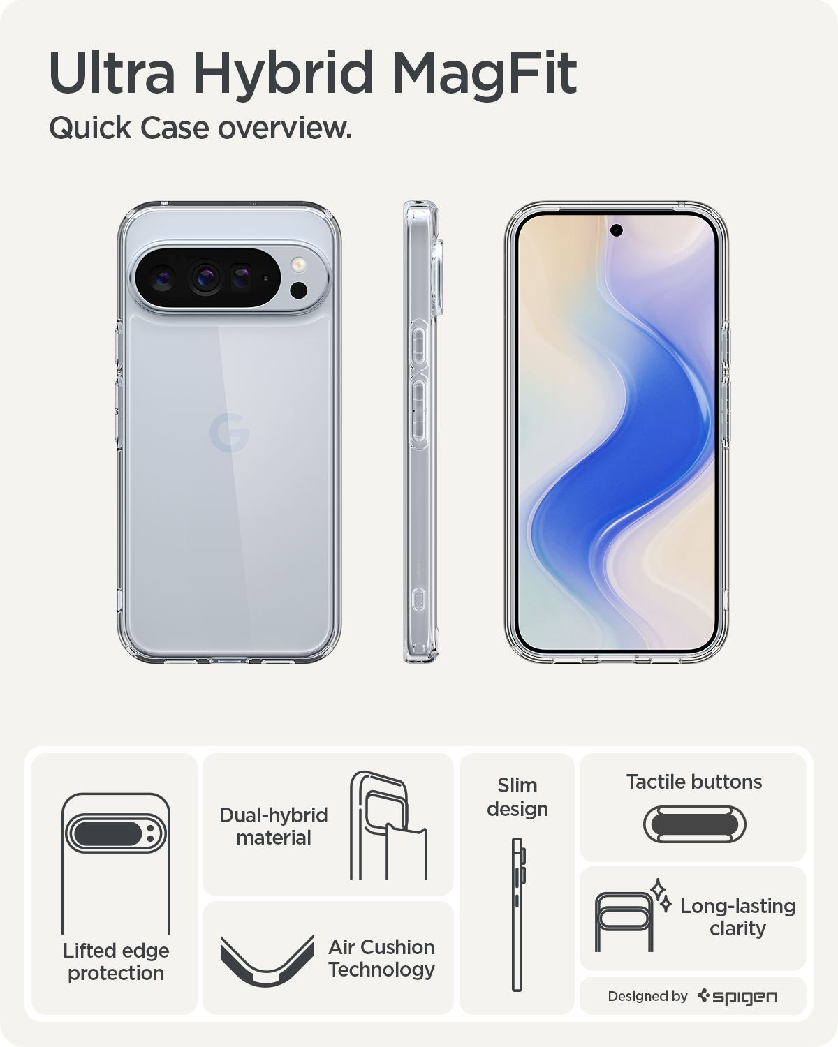 Spigen Ultra Hybrid, crystal clear - Google Pixel 10 Pro XL (9)