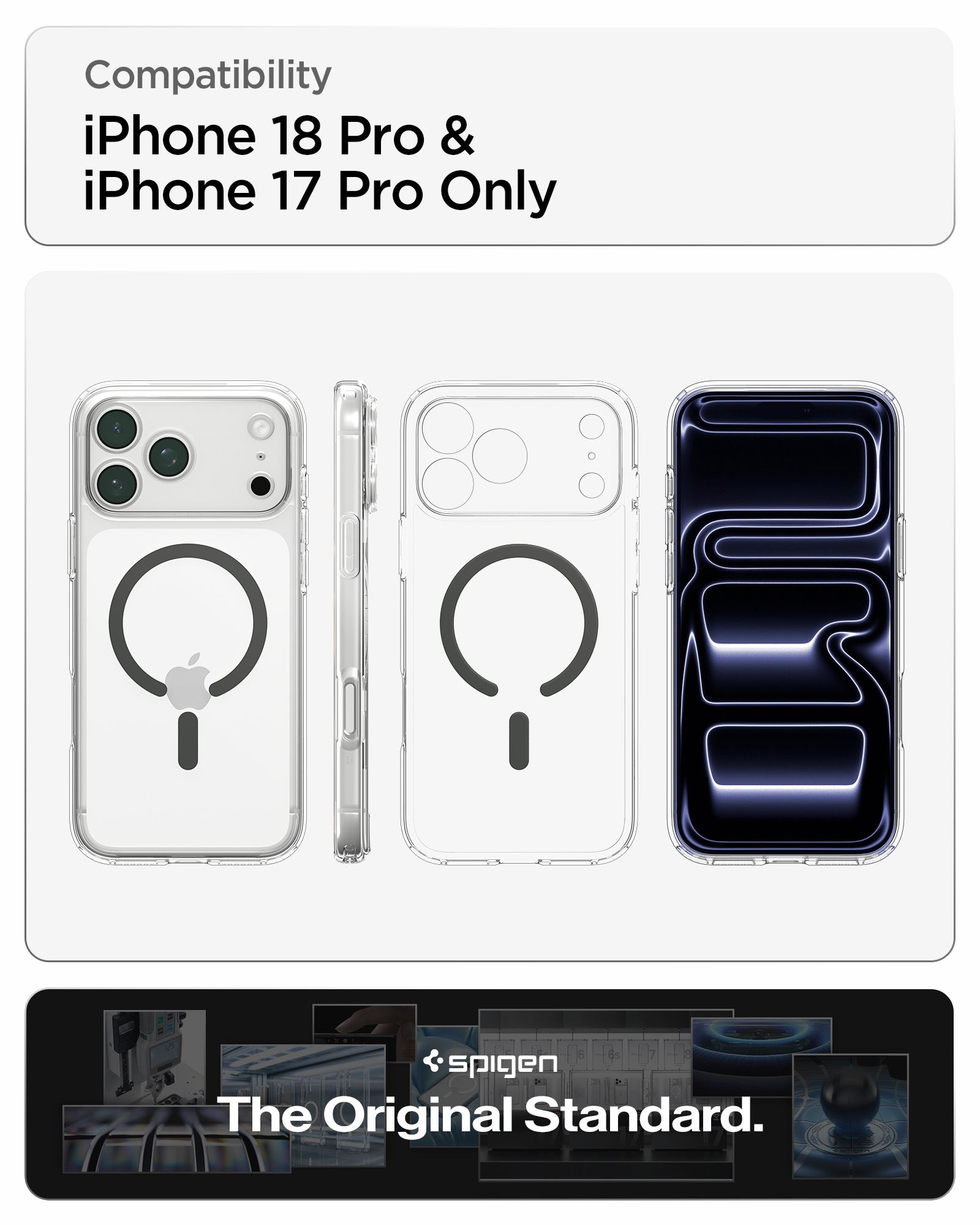 Spigen Ultra Hybrid MagSafe, clear graphite - iPhone 18 Pro/17 Pro (22)