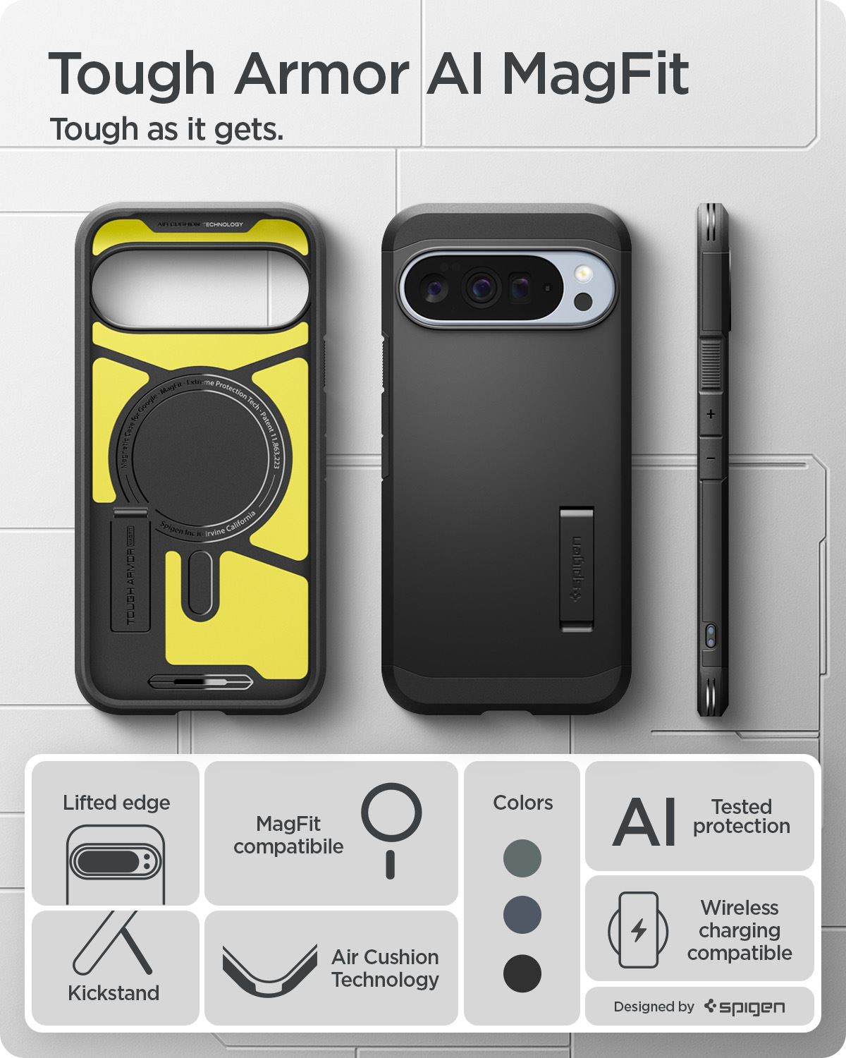 Spigen Tough Armor MagSafe, black - Google Pixel 10 Pro XL (11)