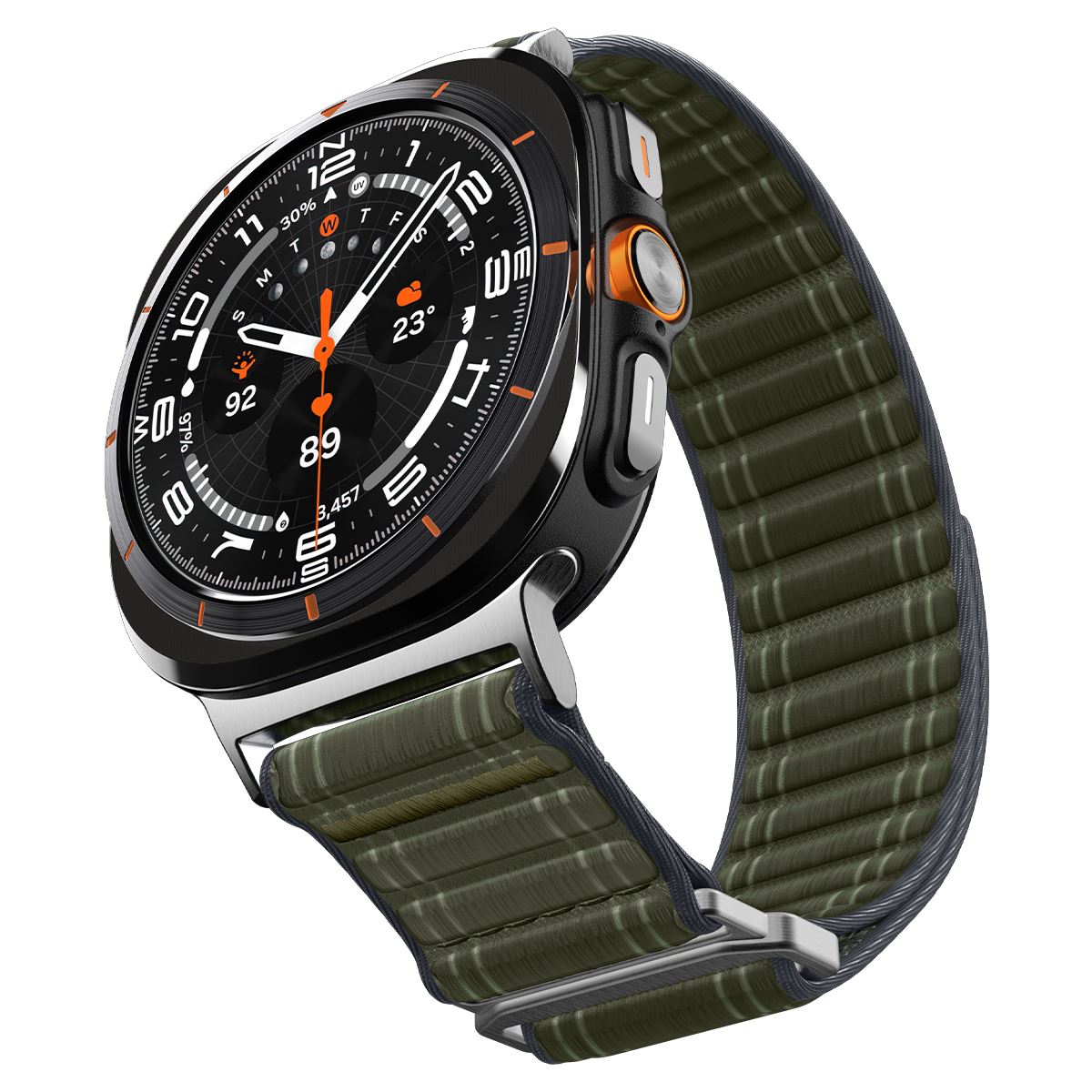 Spigen Fabric Band (hook-and-loop), green - Samsung Galaxy Watch Ultra 47mm (2)