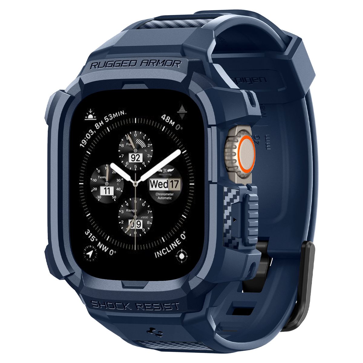 Spigen Rugged Armor Pro, navy blue - Apple Watch Ultra 3/2/1