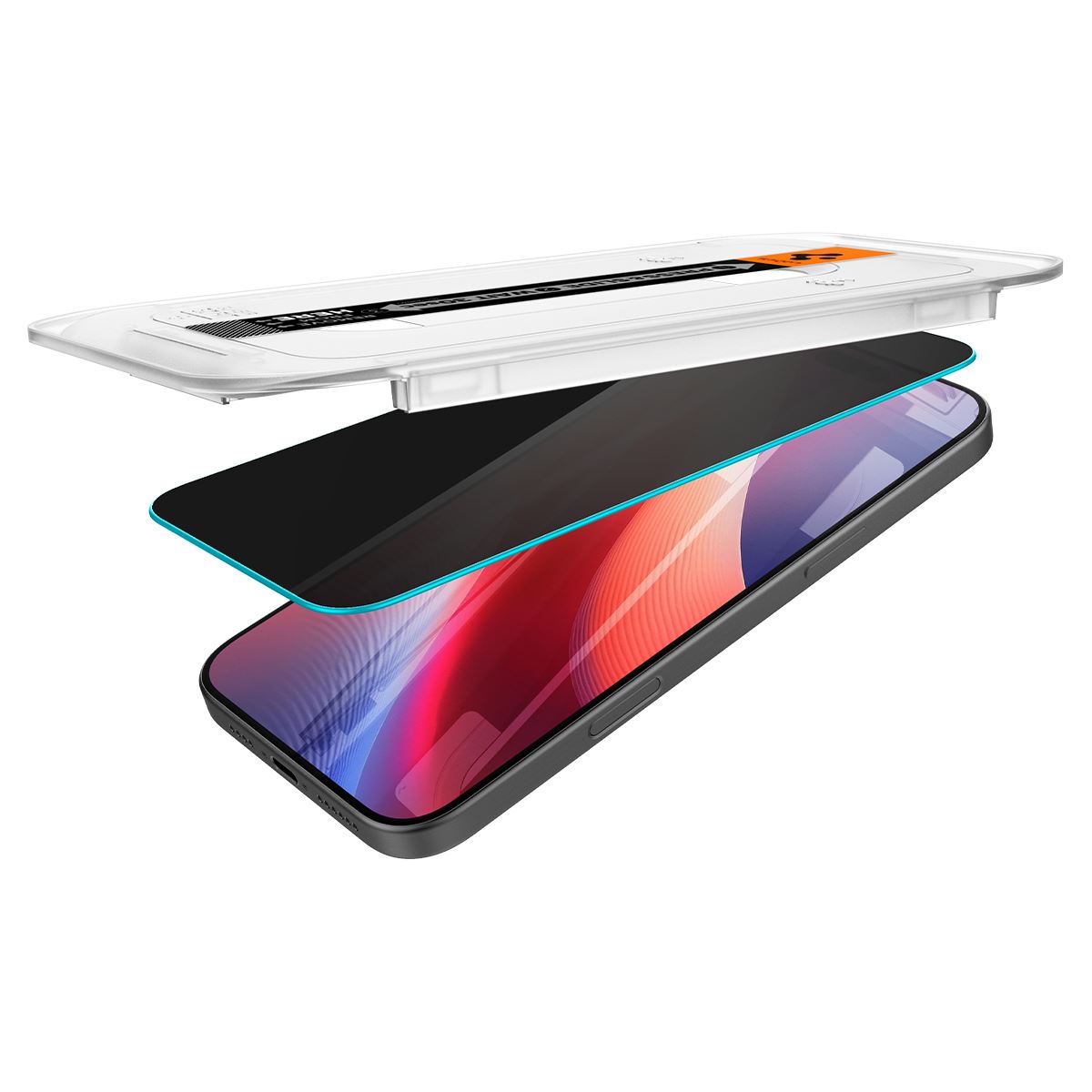 Spigen Glass tR EZ Fit (Privacy) 2 Pack, transparency - iPhone 17/16 Pro / 17 (6)