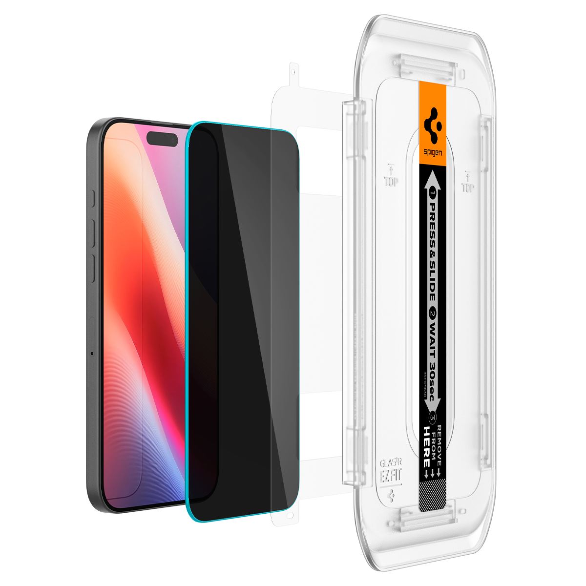 Spigen Glass tR EZ Fit (Privacy) 2 Pack, transparency - iPhone 17/16 Pro / 17 (8)