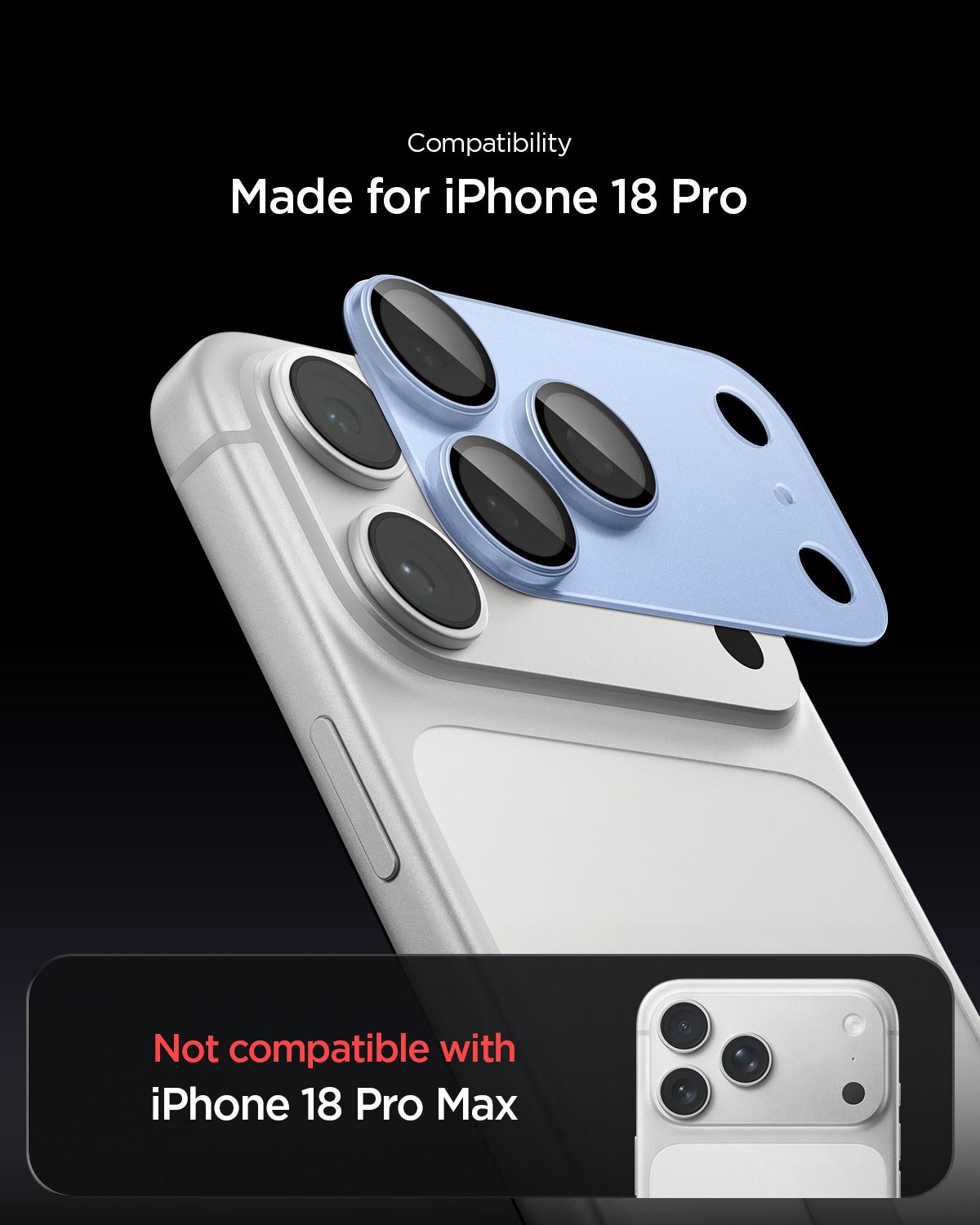 Spigen Glass tR EZ Fit Optik Pro XL 1 Pack, silver - iPhone 18 Pro (11)