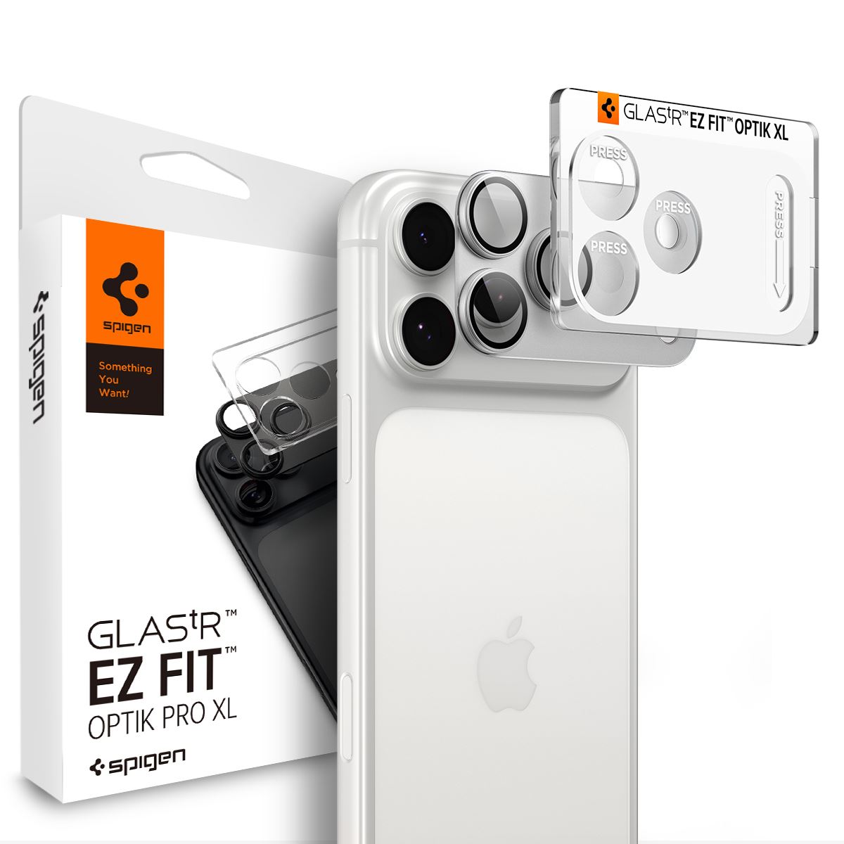 Spigen Glass tR EZ Fit Optik Pro XL 1 Pack, silver - iPhone 18 Pro