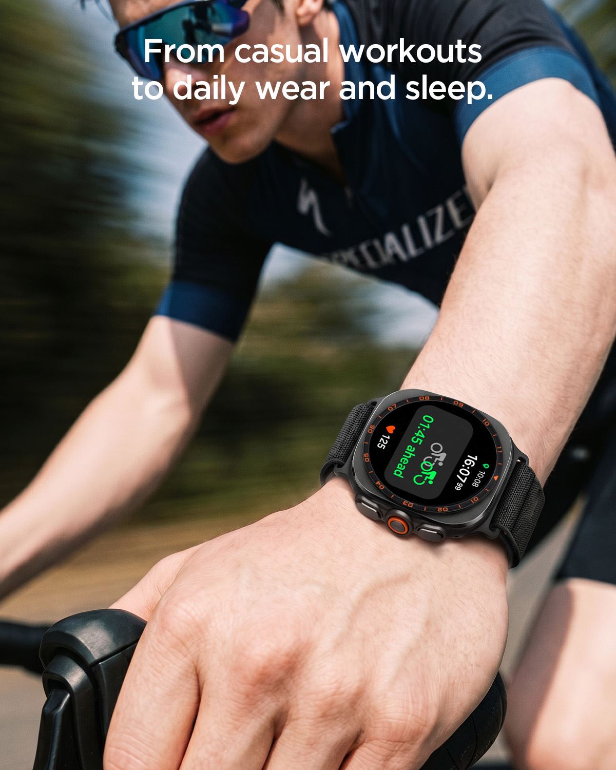 Spigen Fabric Band, black - Samsung Galaxy Watch 9/8 46mm/44mm/40mm (15)