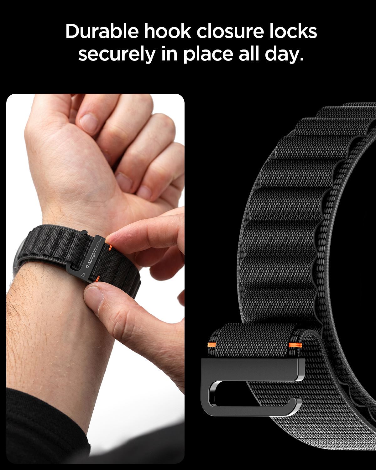 Spigen Fabric Band, black - Samsung Galaxy Watch 9/8 46mm/44mm/40mm (16)