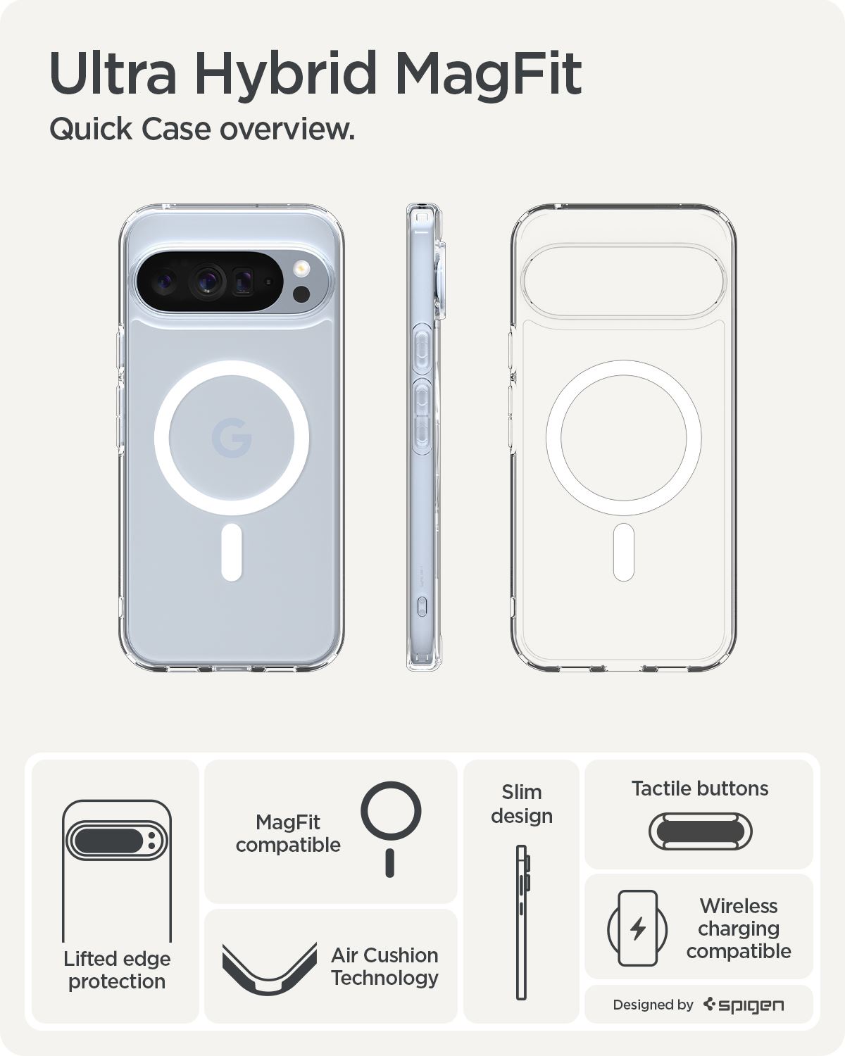 Spigen Ultra Hybrid MagSafe, clear white - Google Pixel 10 Pro XL (12)