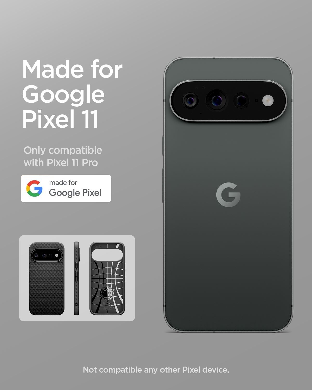 Spigen Liquid Air, matte black - Google Pixel 11 Pro (11)