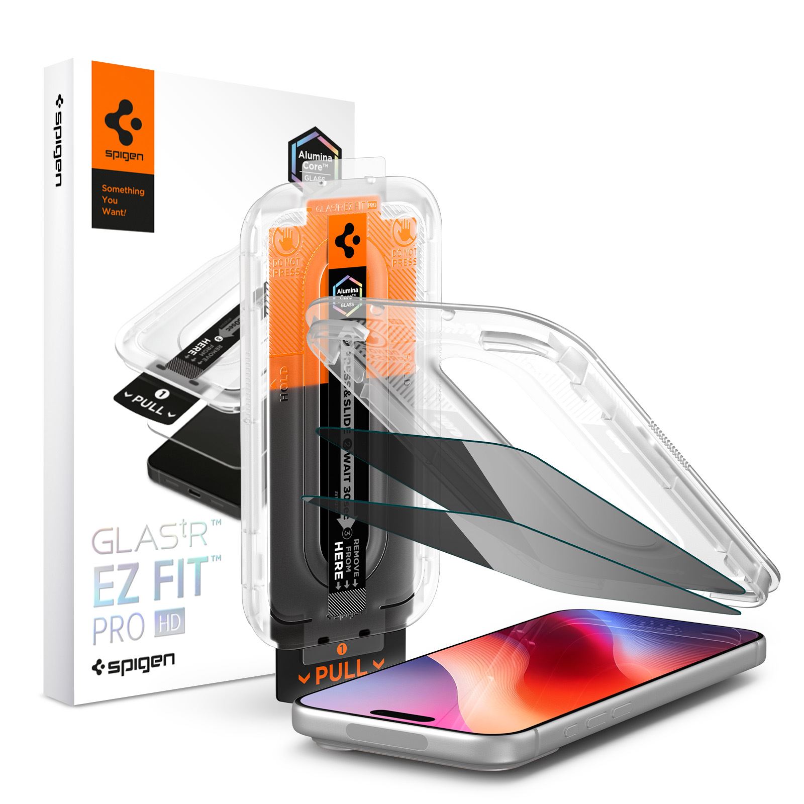 Spigen Glass tR EZ Fit Pro HD (Privacy) 2 Pack - iPhone 18 Pro (1)