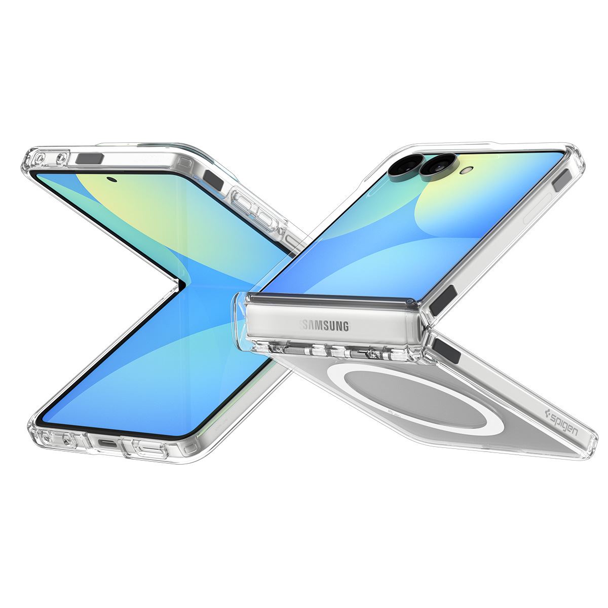 Spigen Ultra Hybrid Pro MagSafe, clear white - Samsung Galaxy Z Flip8 (11)