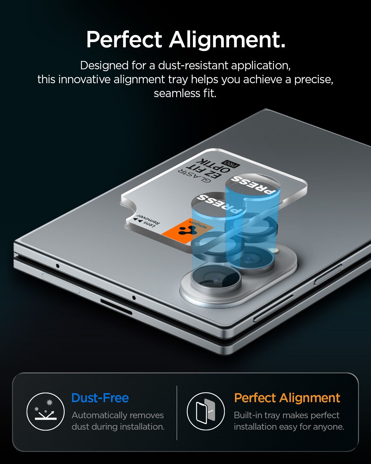 Spigen Glass tR EZ Fit Optik Pro HD 2 Pack, black - Samsung Galaxy Z Fold8 (11)