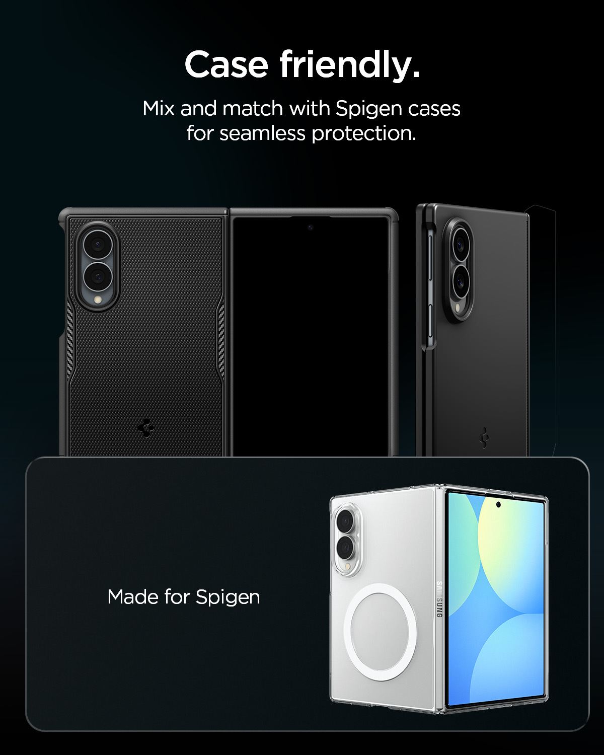 Spigen Glass tR EZ Fit Optik Pro HD 2 Pack, black - Samsung Galaxy Z Fold8 (12)