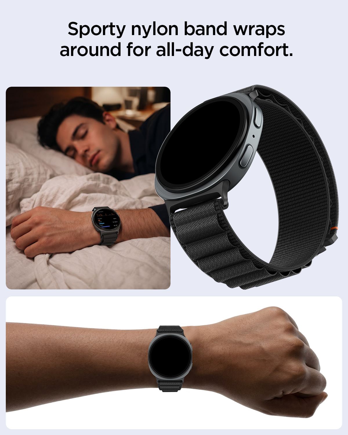 Spigen Fabric Band, black - Samsung Galaxy Watch Ultra 2/1 47mm (13)