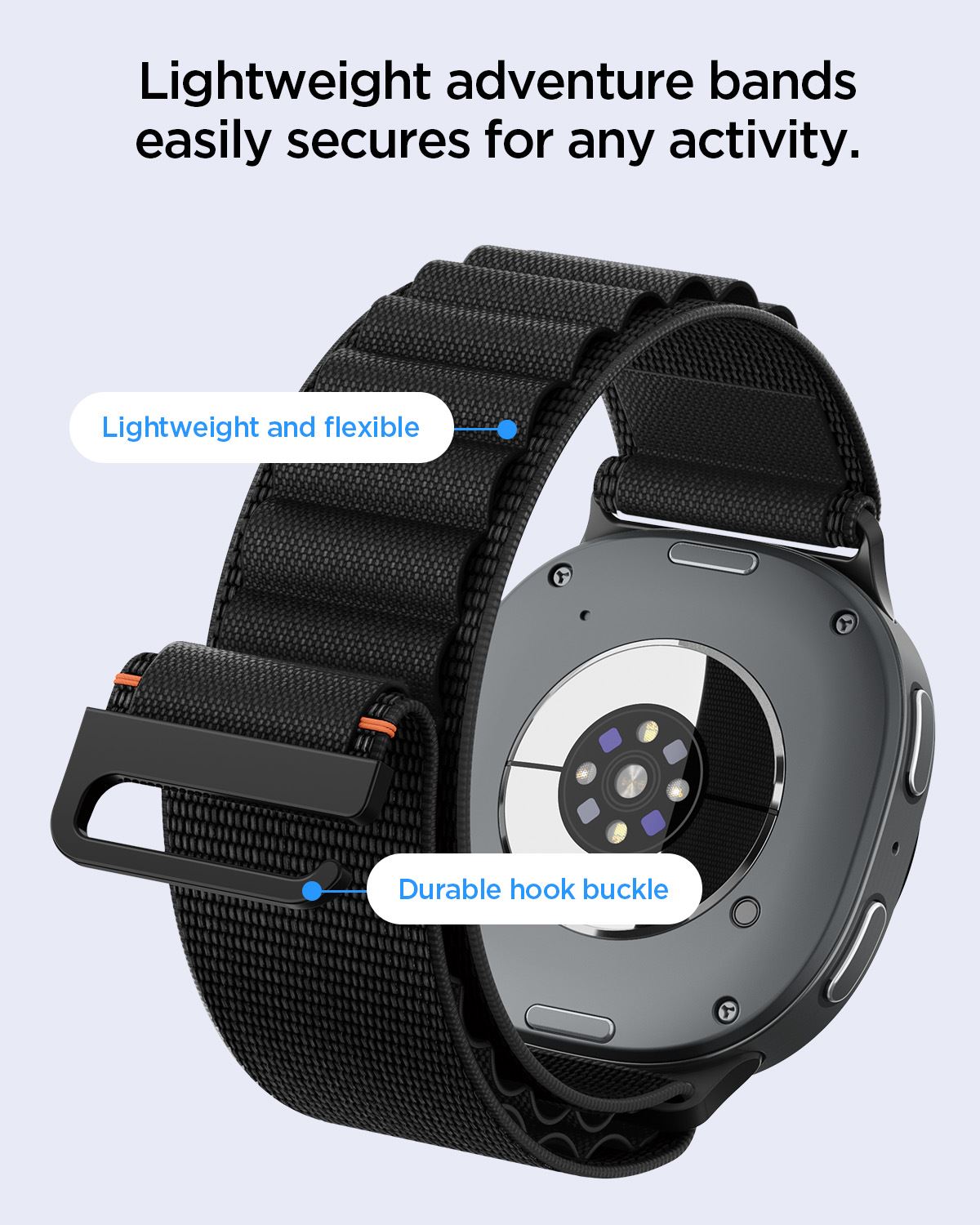 Spigen Fabric Band, black - Samsung Galaxy Watch Ultra 2/1 47mm (14)