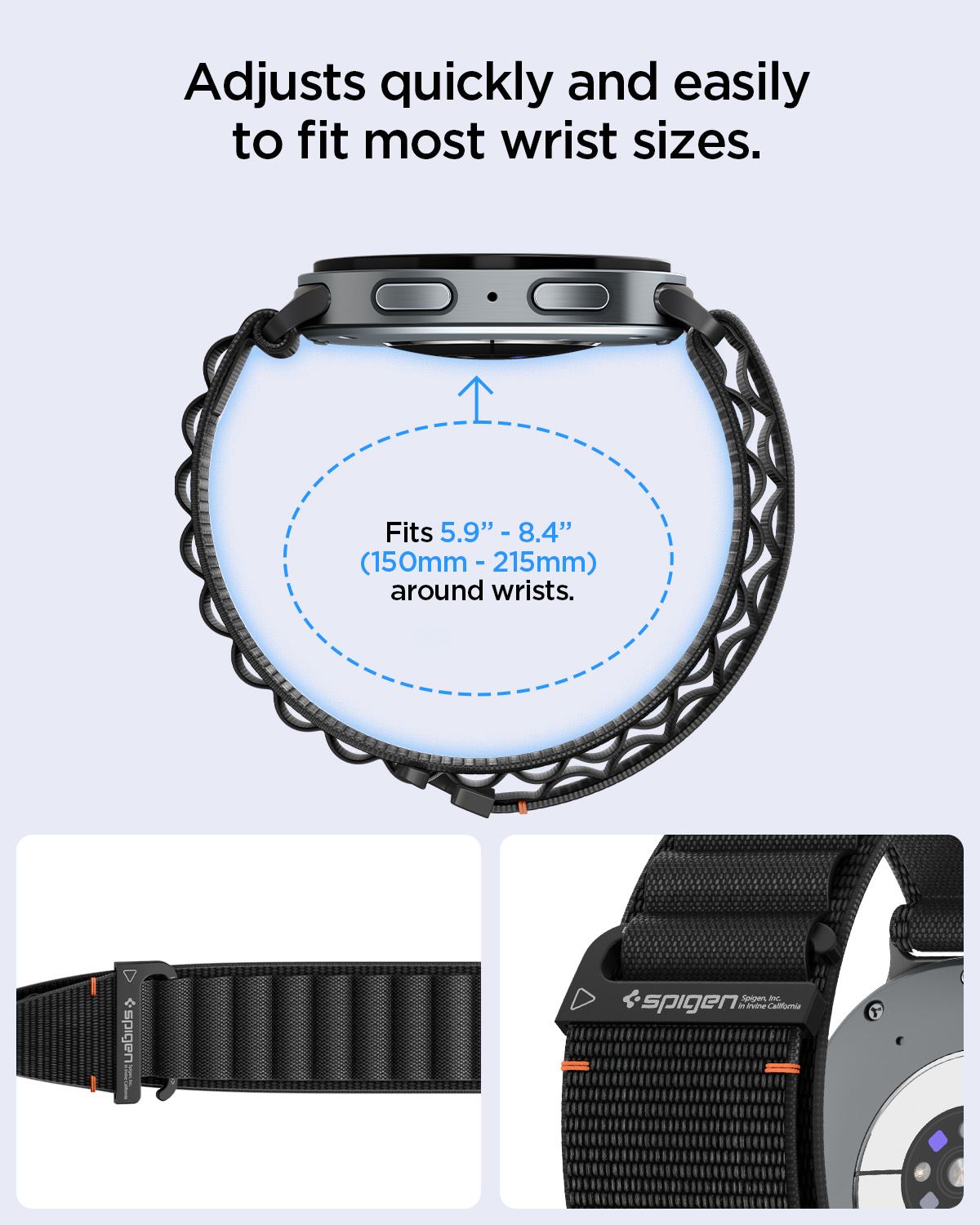 Spigen Fabric Band, black - Samsung Galaxy Watch Ultra 2/1 47mm (17)
