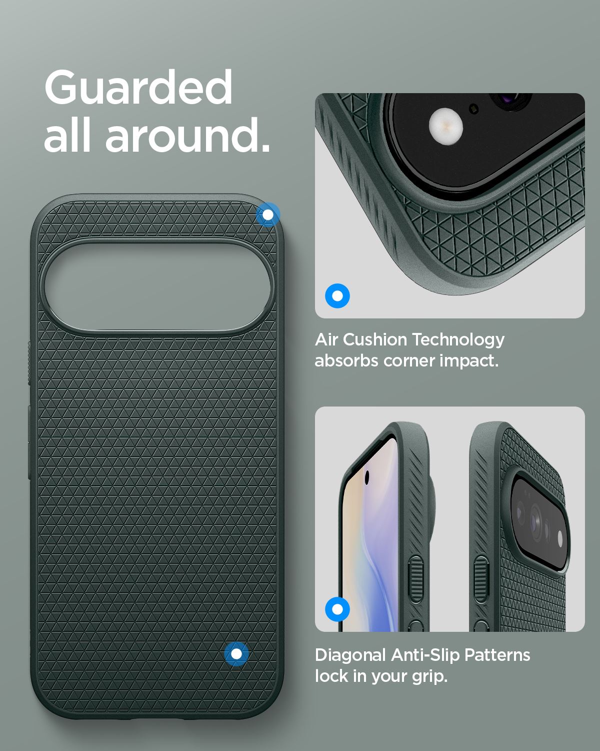 Spigen Liquid Air MagSafe, abyss green - Google Pixel 11 Pro (14)