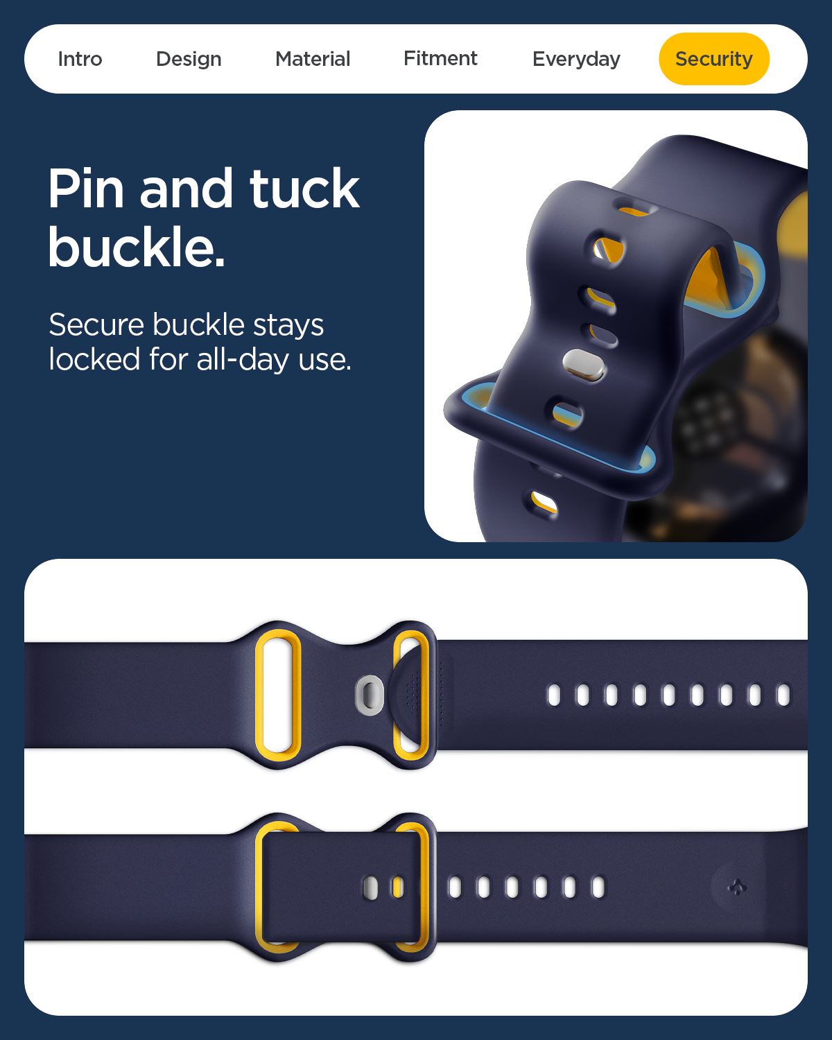 Spigen Nano Pop Band, blueberry navy - Google Pixel Watch 4/3/2/1 41mm (16)