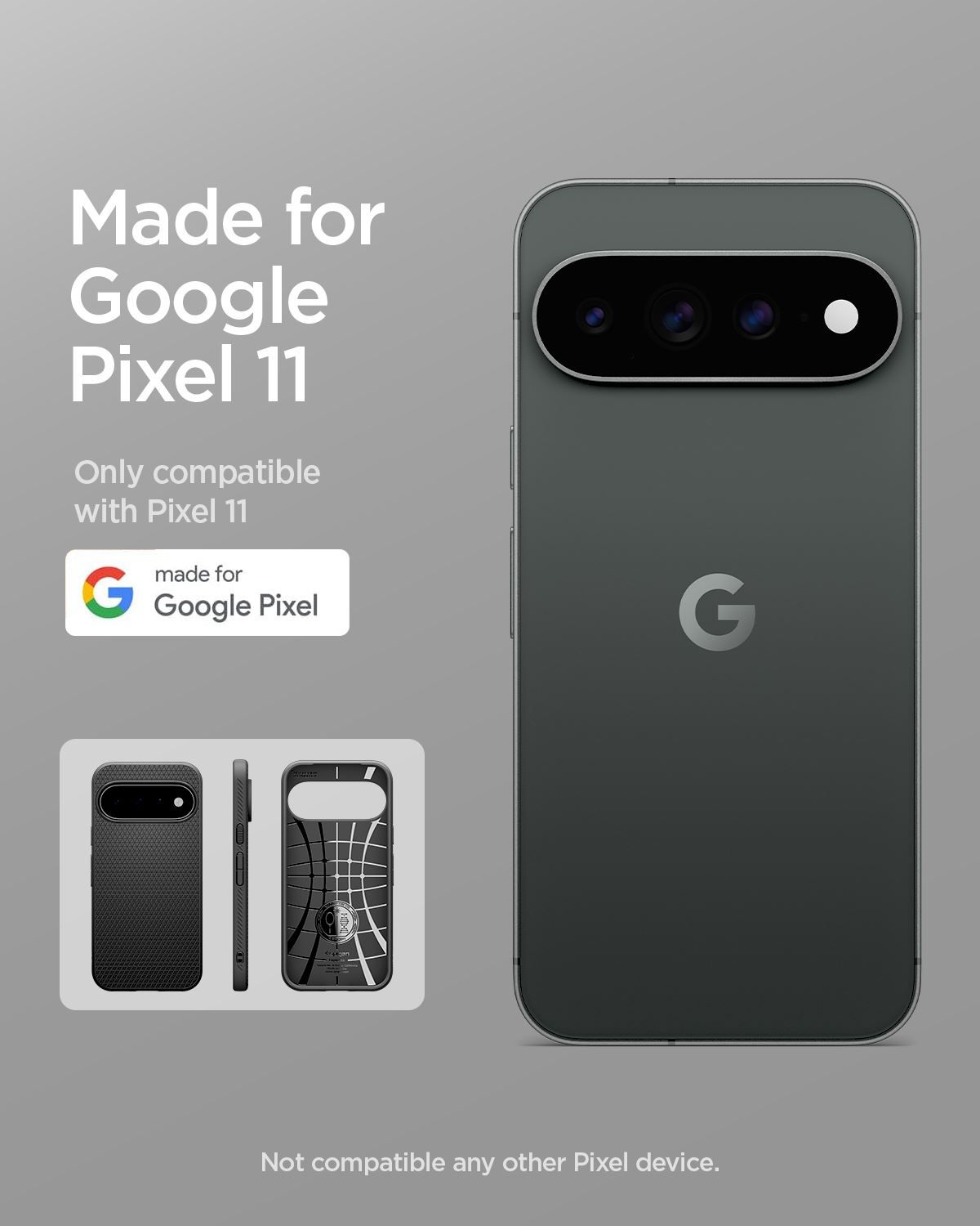 Spigen Liquid Air, matte black - Google Pixel 11 (11)
