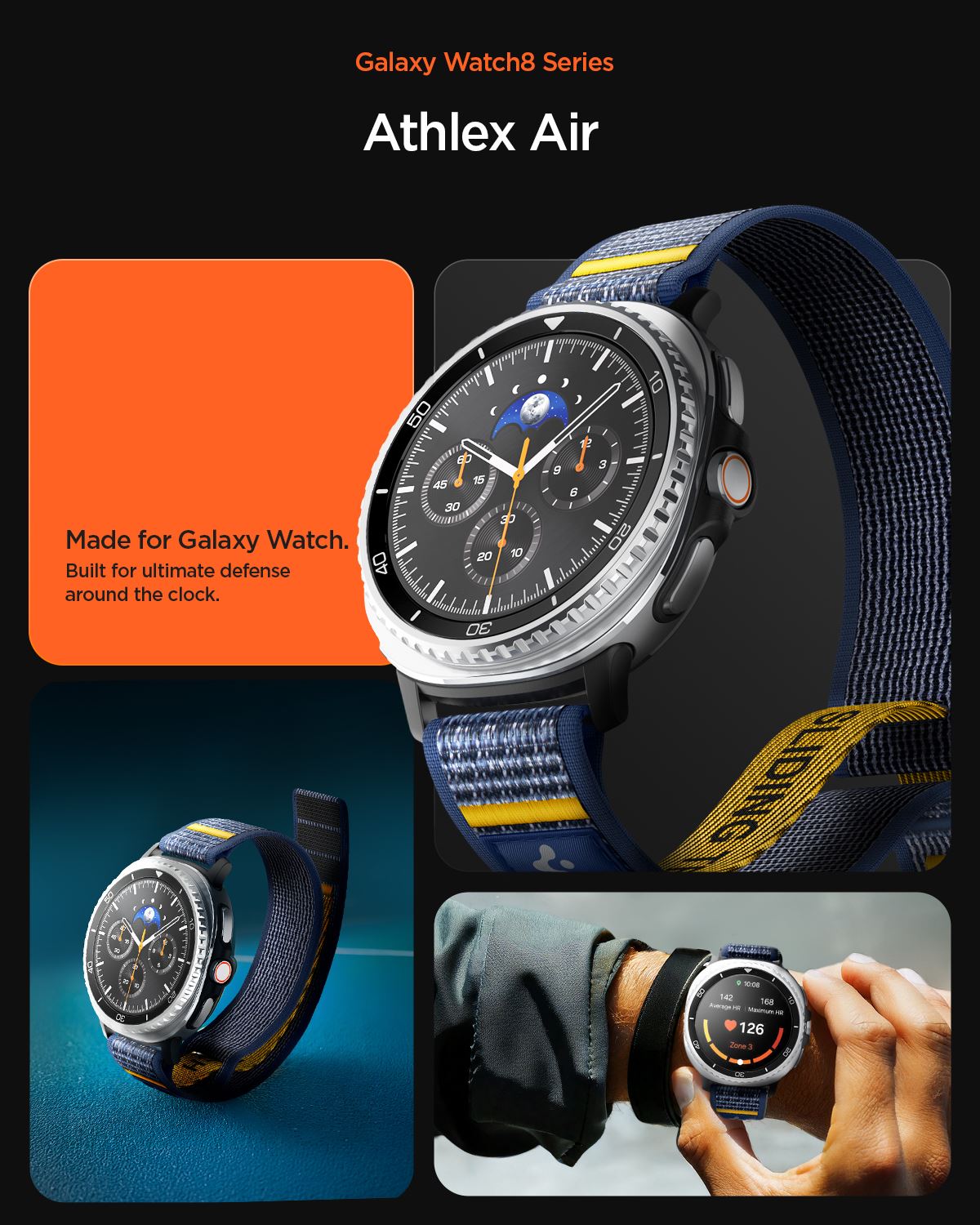 Spigen Athlex Air Active Band, navy - Samsung Galaxy Watch 8 46mm/44mm/40mm (13)