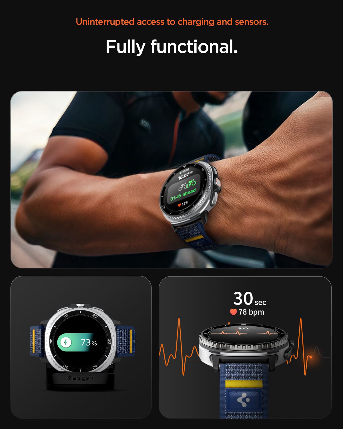Spigen Athlex Air Active Band, navy - Samsung Galaxy Watch 8 46mm/44mm/40mm (18)