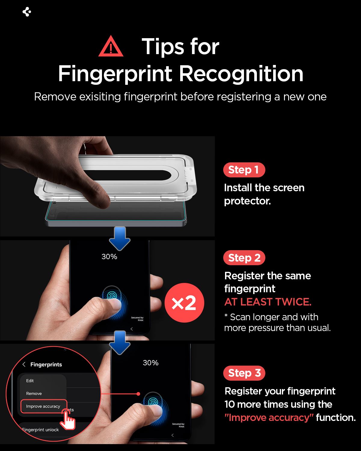 Spigen Glass tR EZ Fit Pro (Anti Reflection) 2 Pack, transparency - Samsung Galaxy S26 (14)