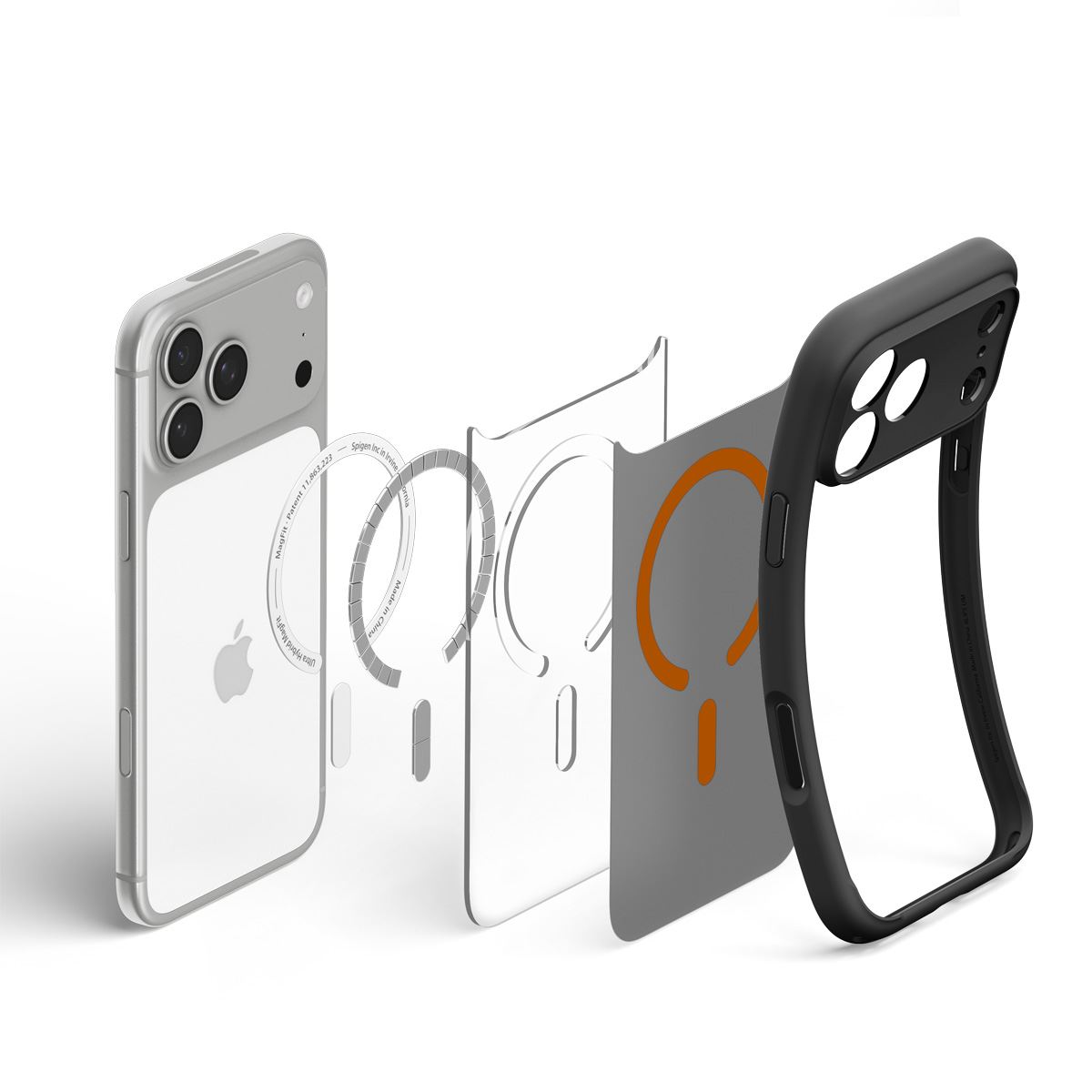 Spigen Ultra Hybrid MagSafe, frost black orange - iPhone 18 Pro Max/17 Pro Max (10)