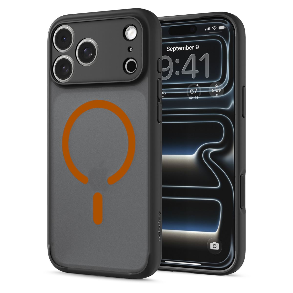 Spigen Ultra Hybrid MagSafe, frost black orange - iPhone 18 Pro Max/17 Pro Max (13)