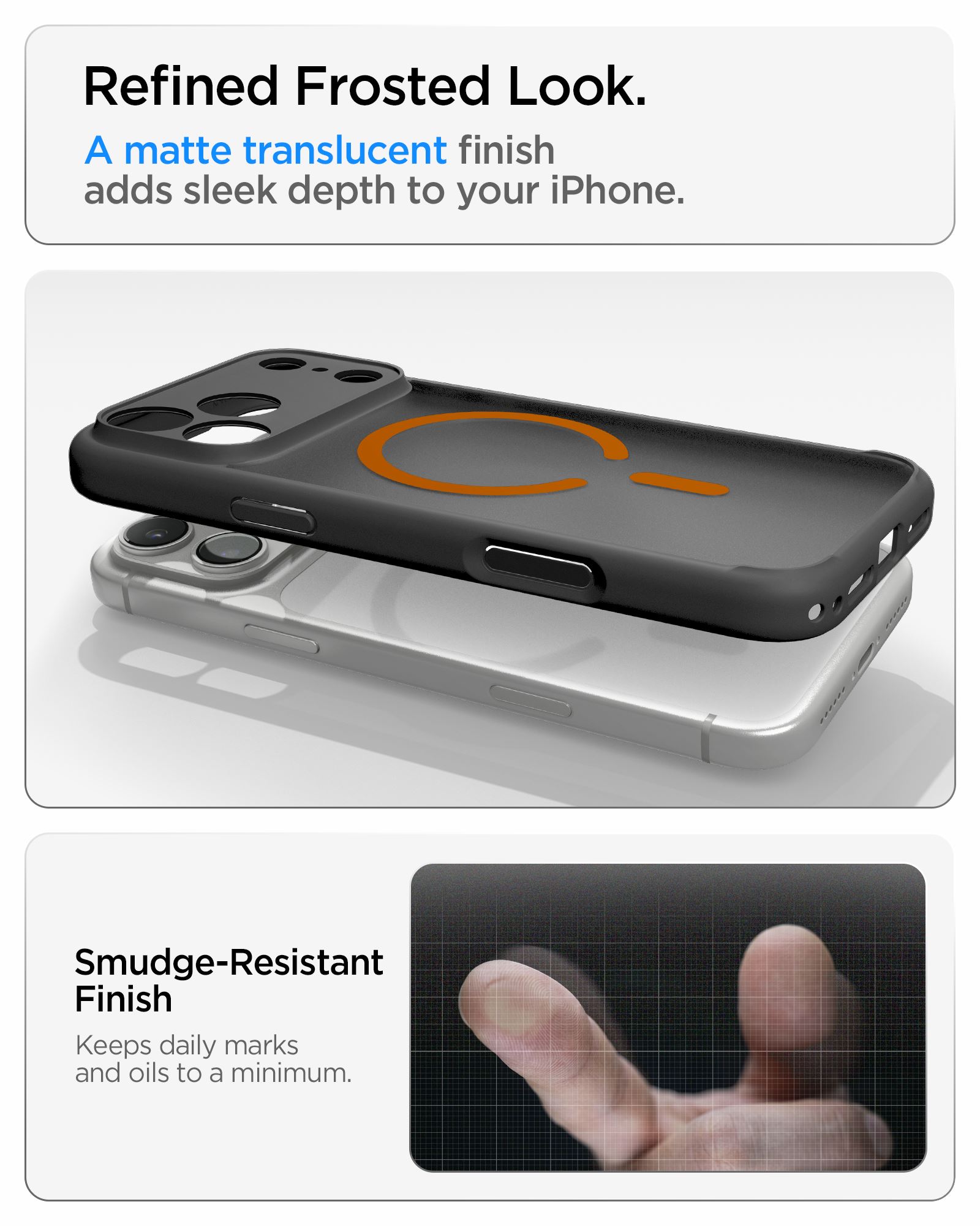 Spigen Ultra Hybrid MagSafe, frost black orange - iPhone 18 Pro Max/17 Pro Max (16)