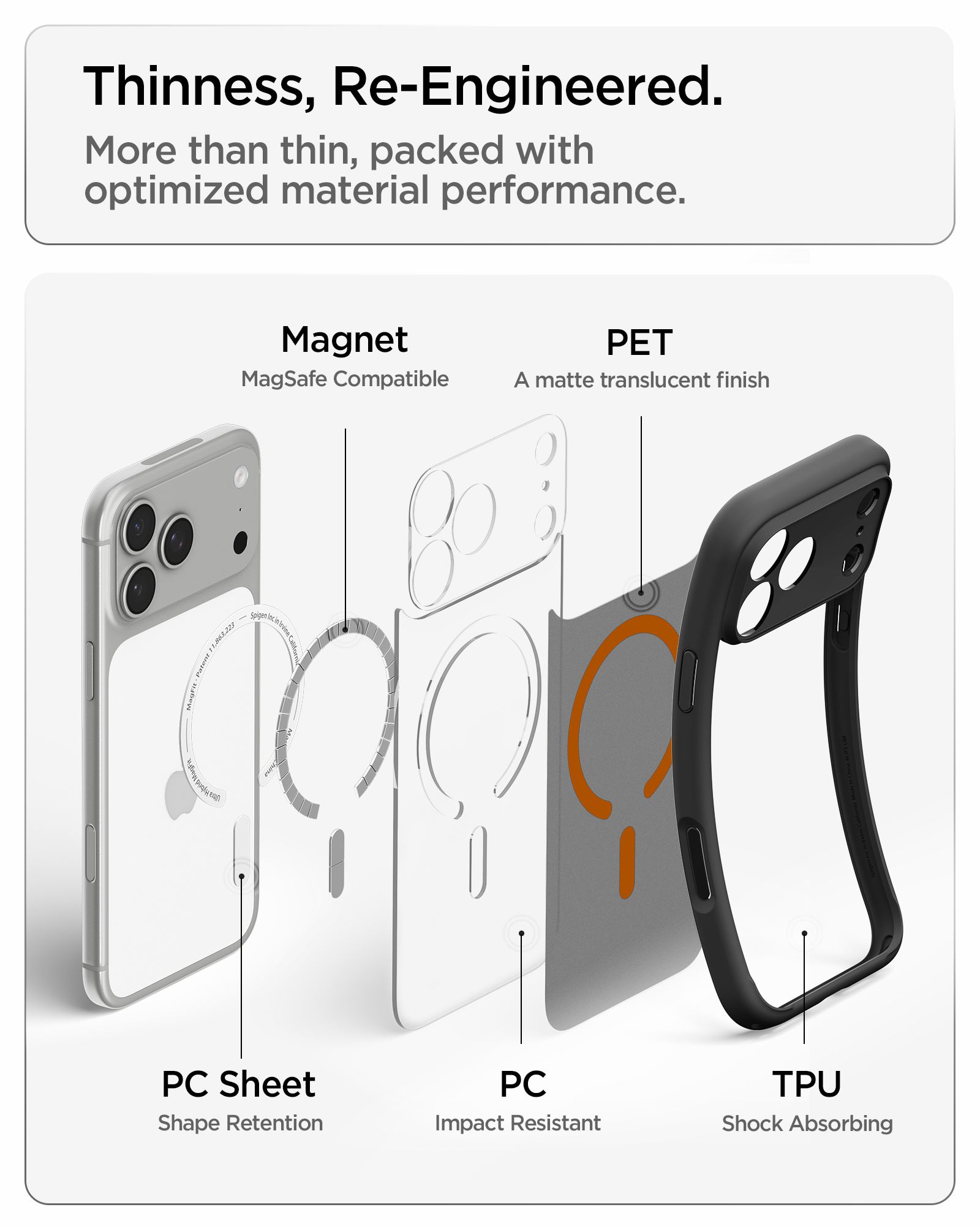 Spigen Ultra Hybrid MagSafe, frost black orange - iPhone 18 Pro Max/17 Pro Max (17)