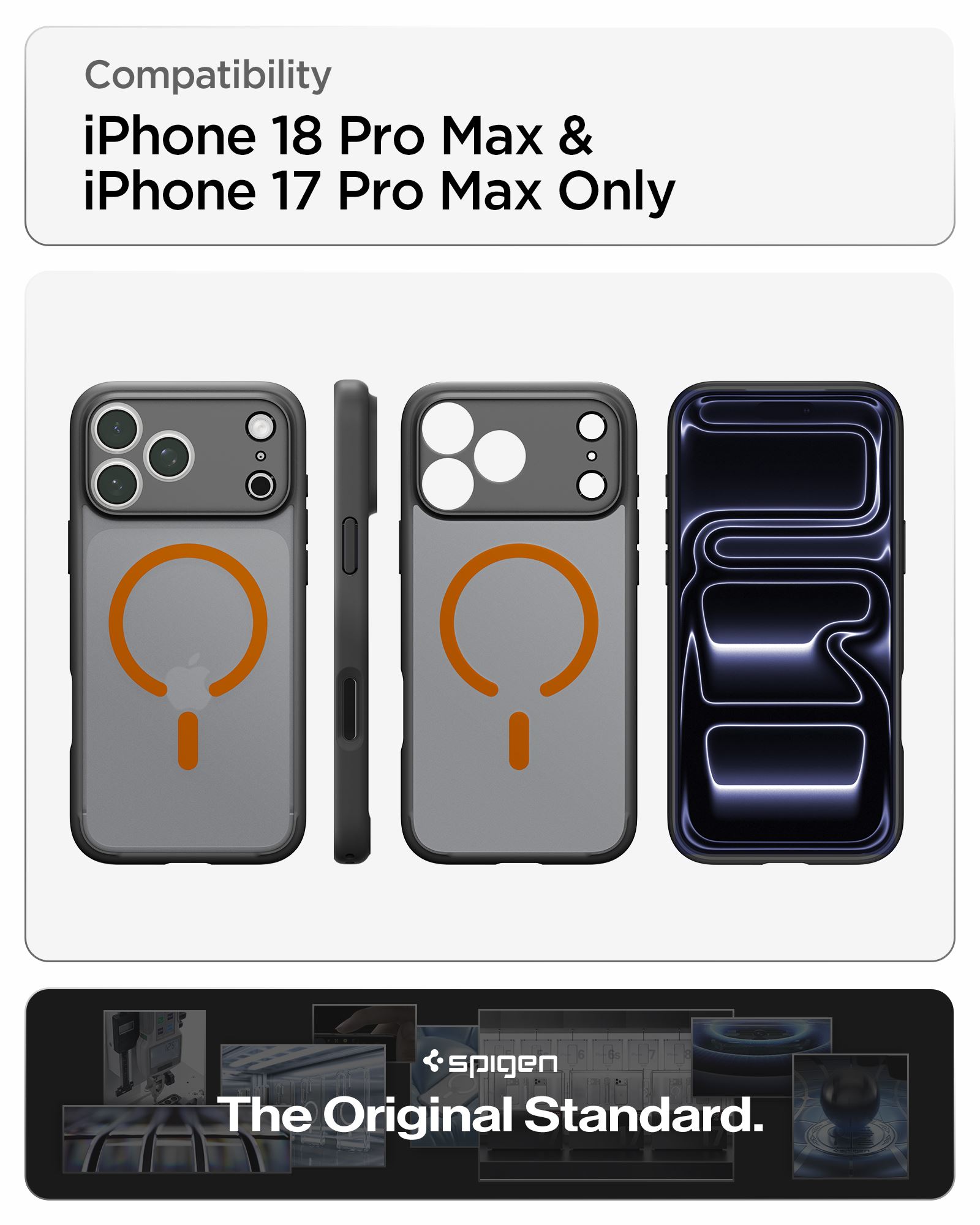 Spigen Ultra Hybrid MagSafe, frost black orange - iPhone 18 Pro Max/17 Pro Max (23)