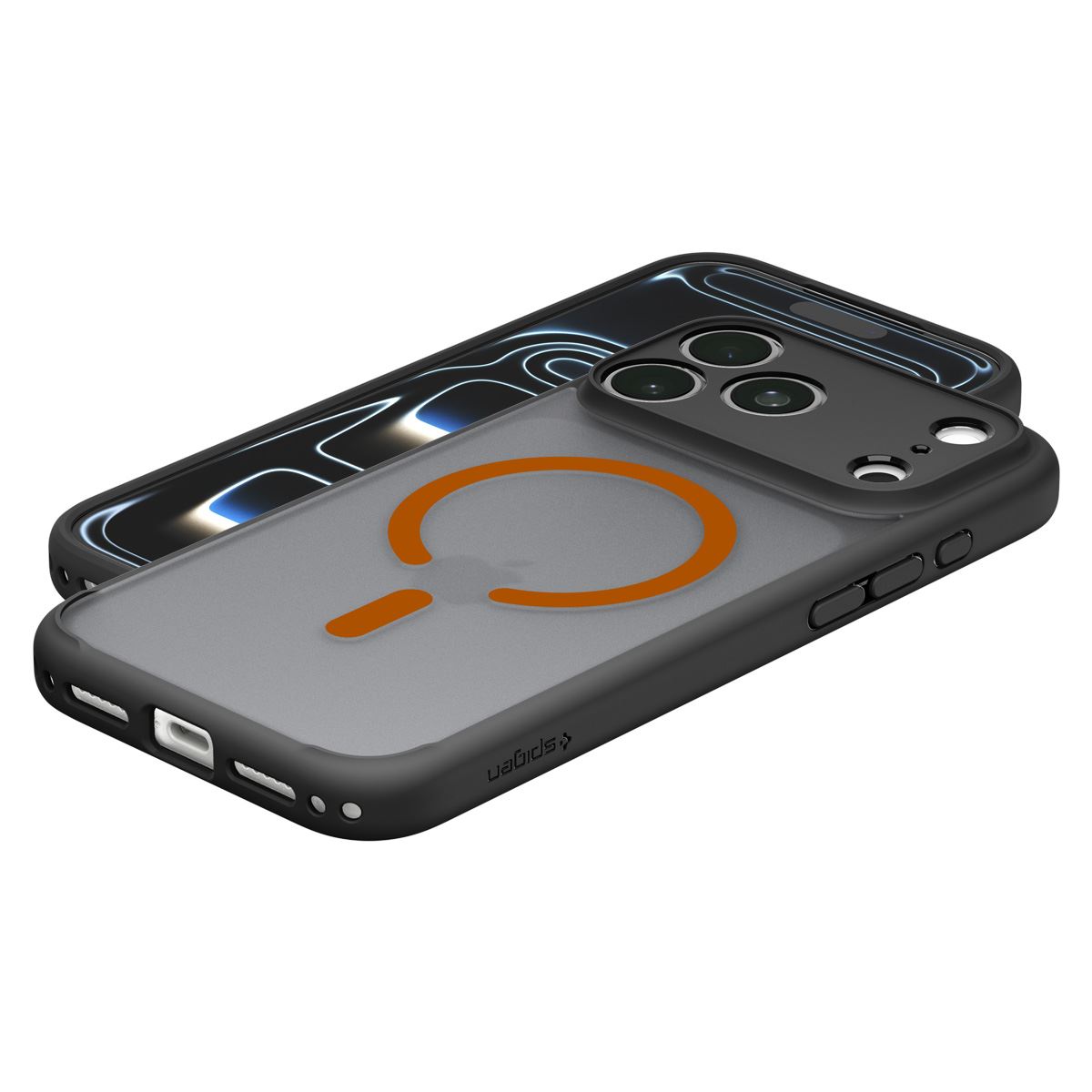 Spigen Ultra Hybrid MagSafe, frost black orange - iPhone 18 Pro Max/17 Pro Max (8)