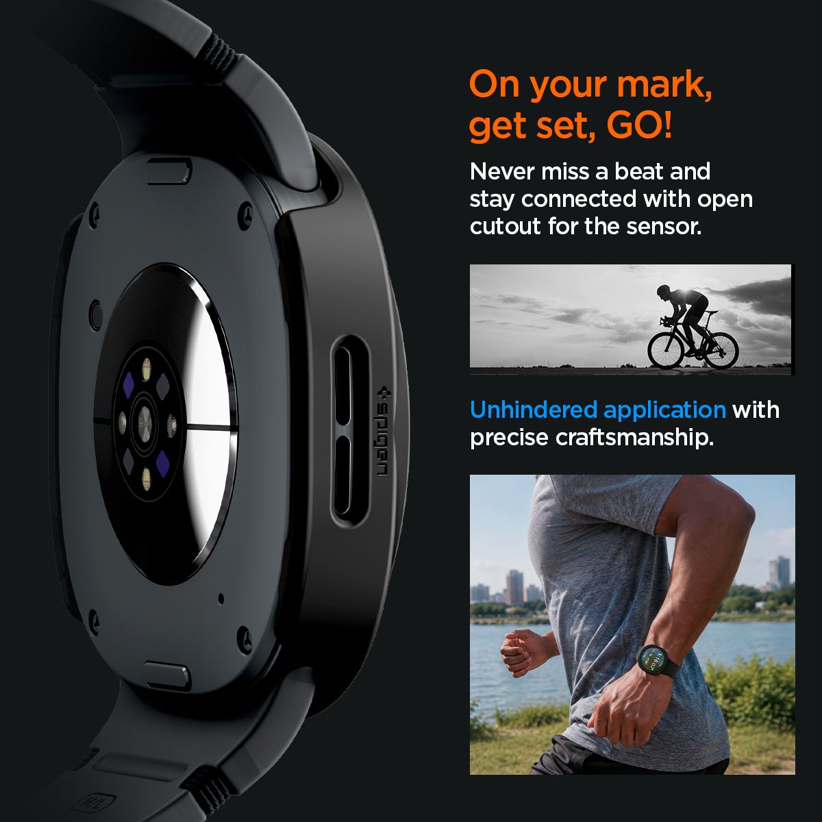 Spigen Thin Fit 360, black - Samsung Galaxy Watch 9/8 40mm (17)
