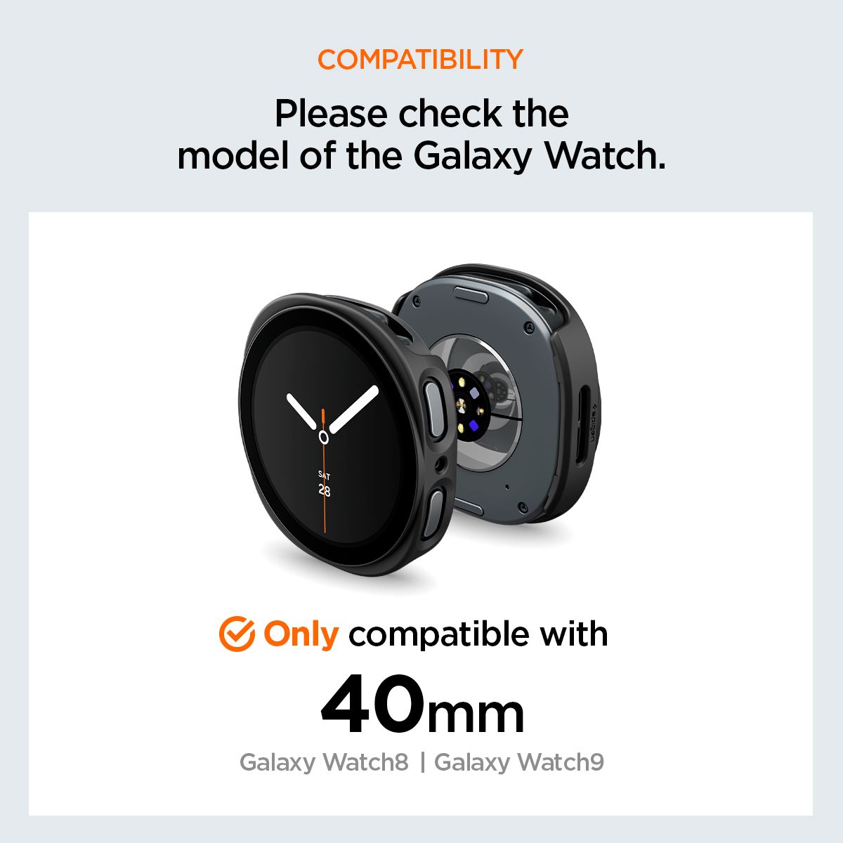 Spigen Thin Fit 360, black - Samsung Galaxy Watch 9/8 40mm (19)