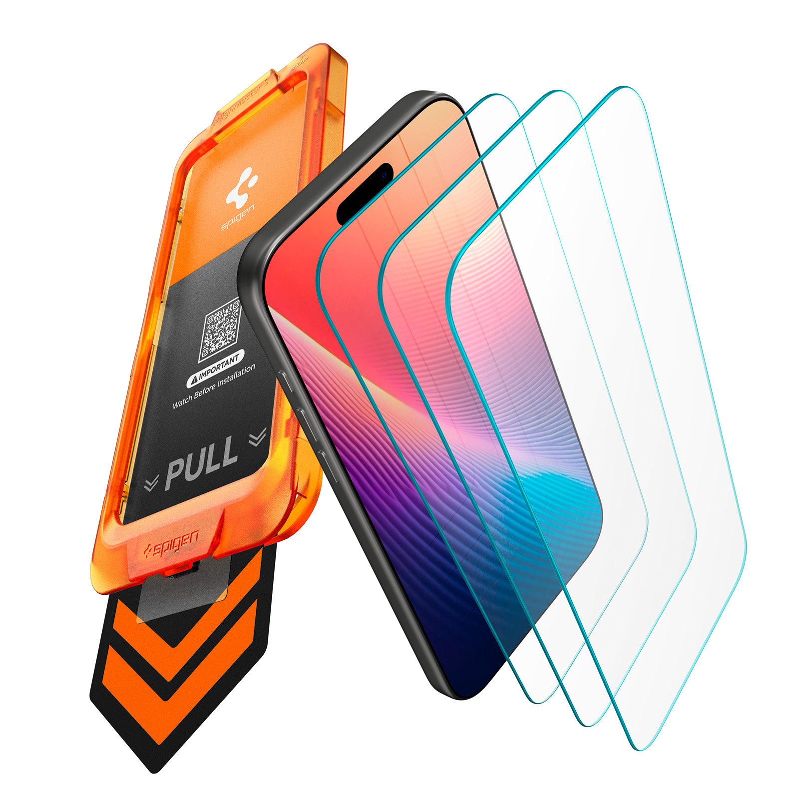 Spigen Glass tR AlignMaster S 3 Pack - iPhone 17