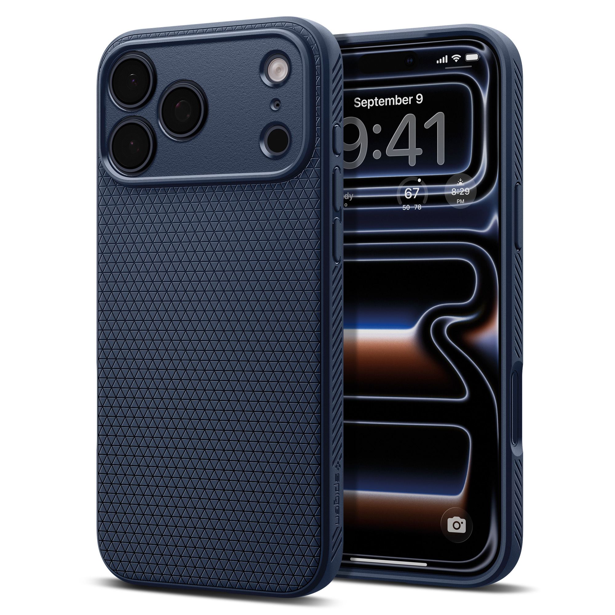 Spigen Liquid Air, navy blue - iPhone 18 Pro/17 Pro