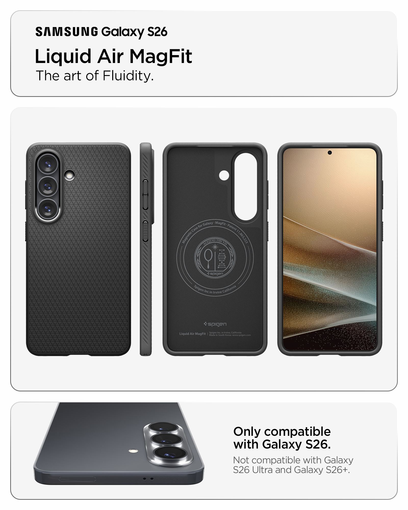 Spigen Liquid Air MagSafe, matte black - Samsung Galaxy S26 (18)