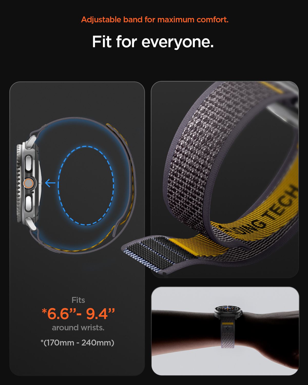 Spigen Athlex Air Band, active gray - Samsung Galaxy Watch 8 46mm/44mm/40mm (14)