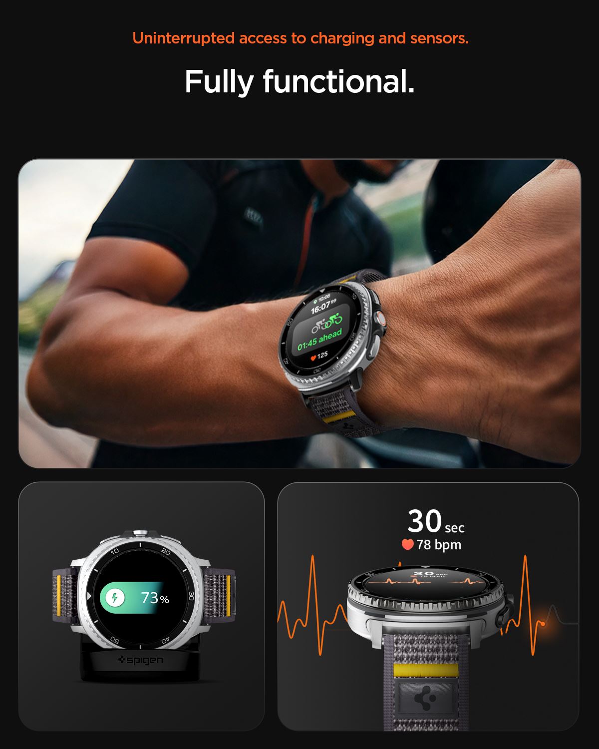 Spigen Athlex Air Band, active gray - Samsung Galaxy Watch 8 46mm/44mm/40mm (18)